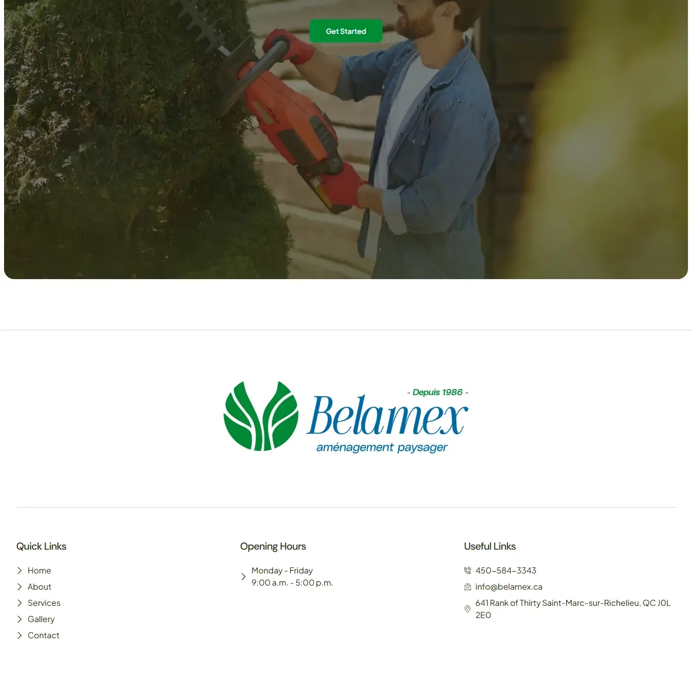 Belamax WordPress build, screen 1 of 6