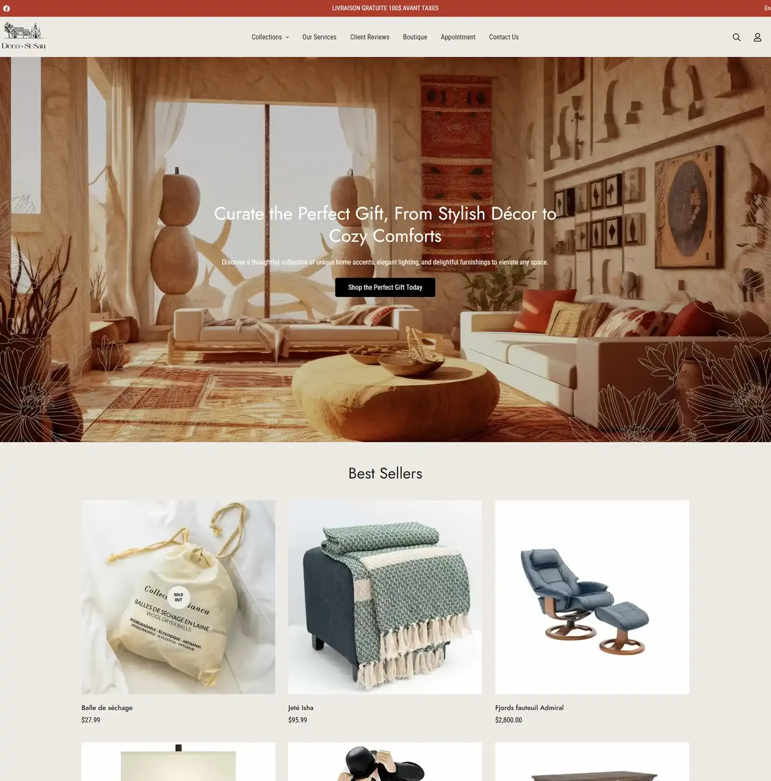Deco St-Sau: Shopify build by Digital TEN X, an old store, rebuilt around its roots