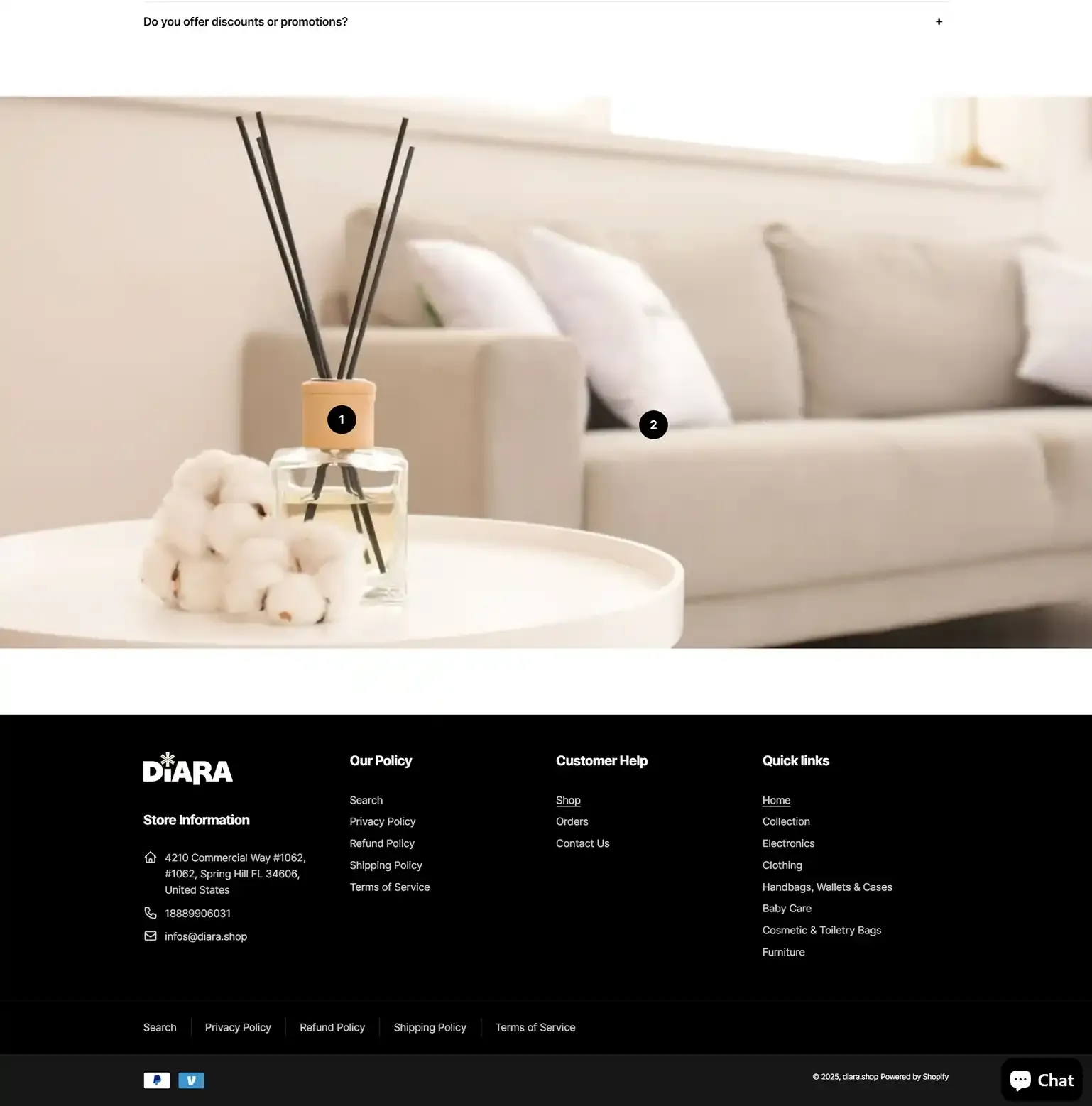 Diara Shopify build, screen 3 of 3