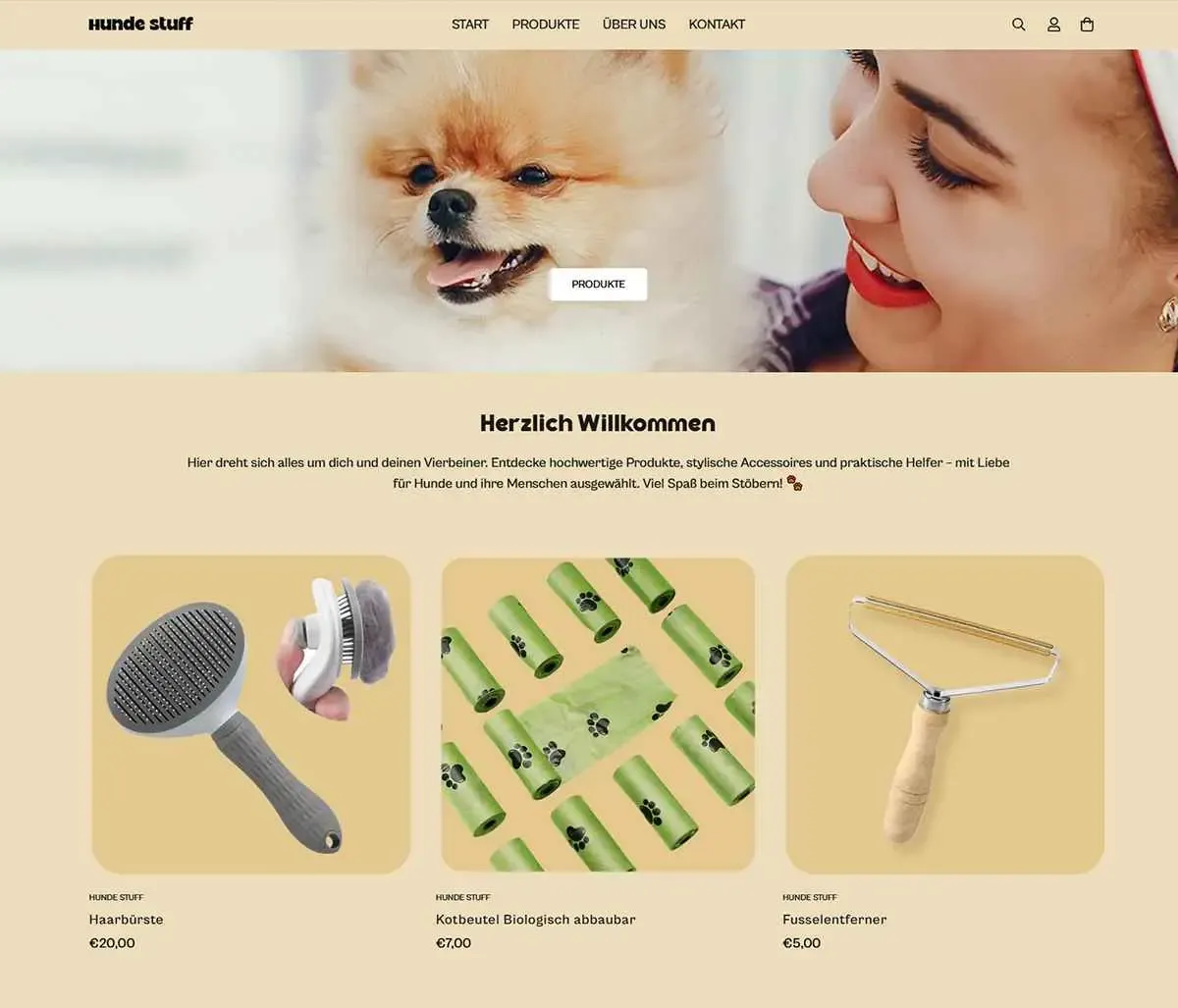 Hunde Stuff: Shopify build by Digital TEN X, premium dog products, given the brand they deserved