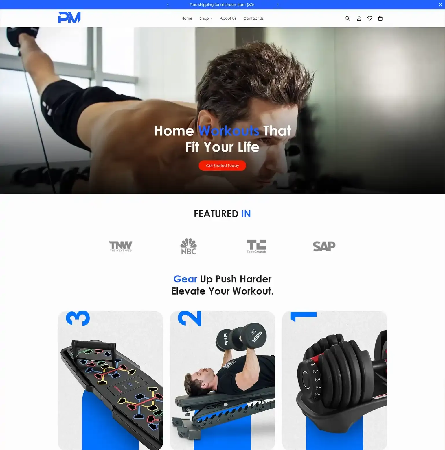 Power Motion: Shopify build by Digital TEN X, a new home-fitness brand, built premium from day one