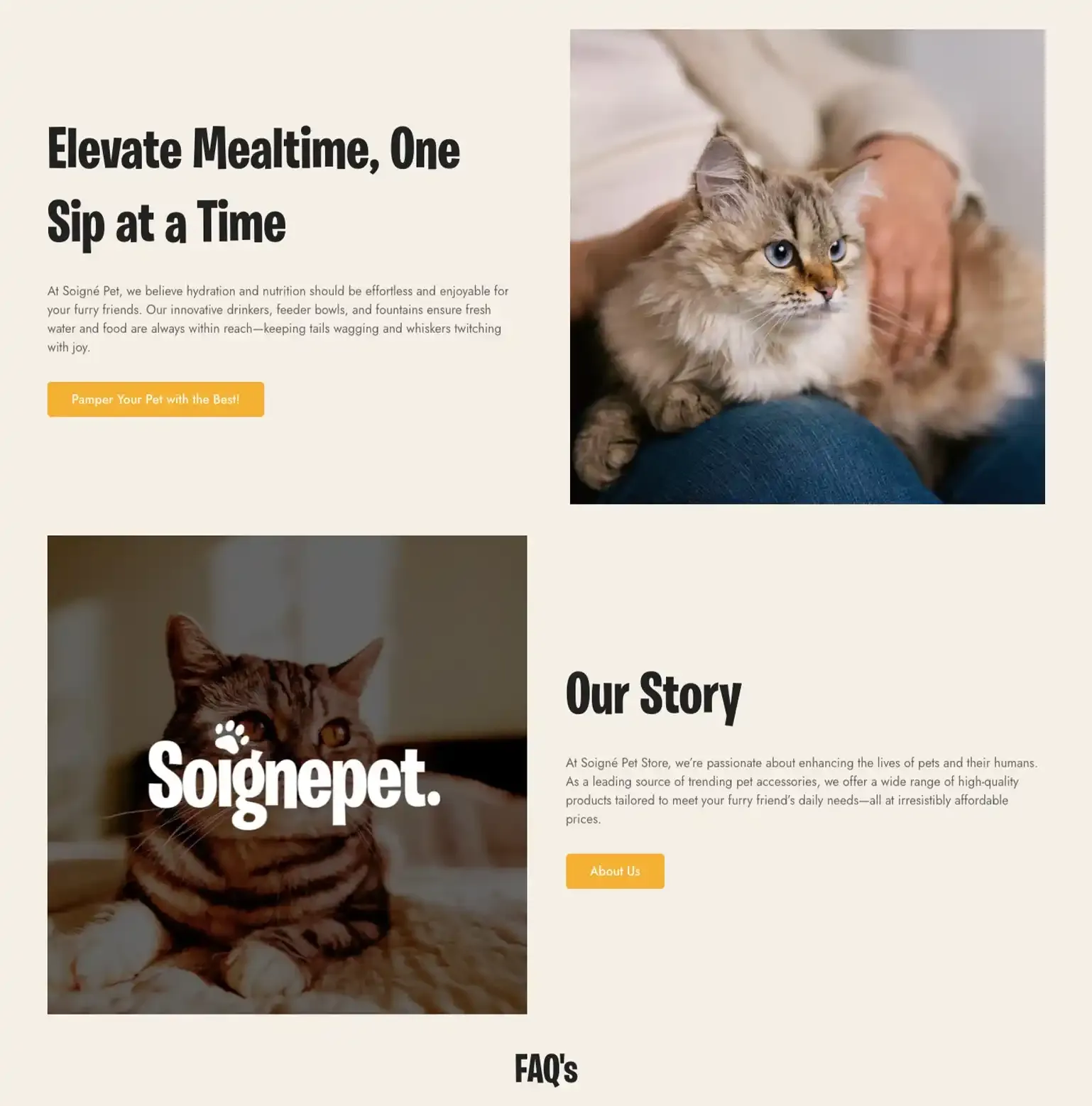 SoignePet Shopify build, screen 3 of 3