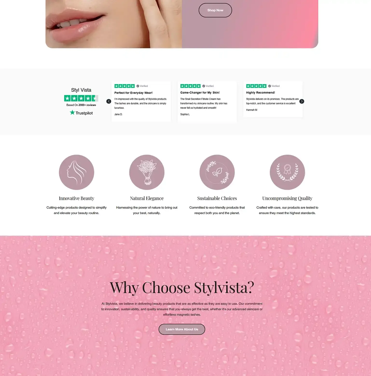 Stylvista Shopify build, screen 2 of 2